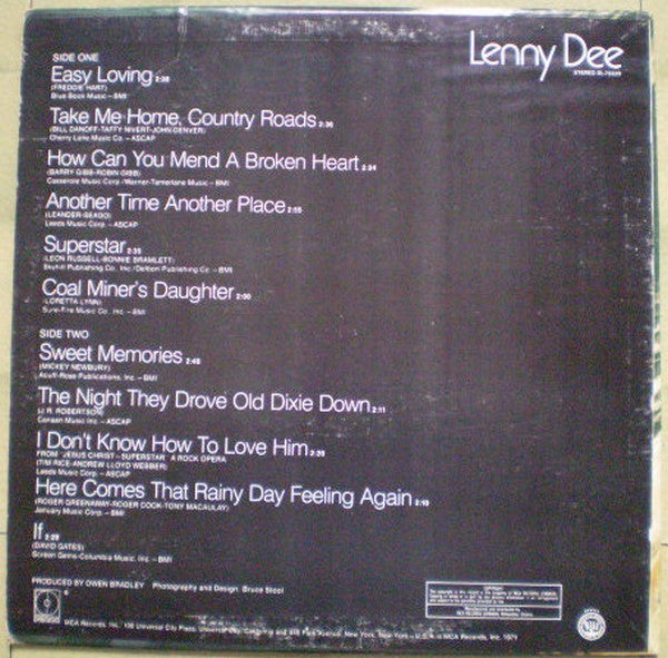 Lenny Dee (2) : Easy Lovin' (LP, Album)