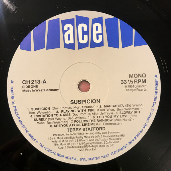 Terry Stafford : Suspicion (LP, Comp)