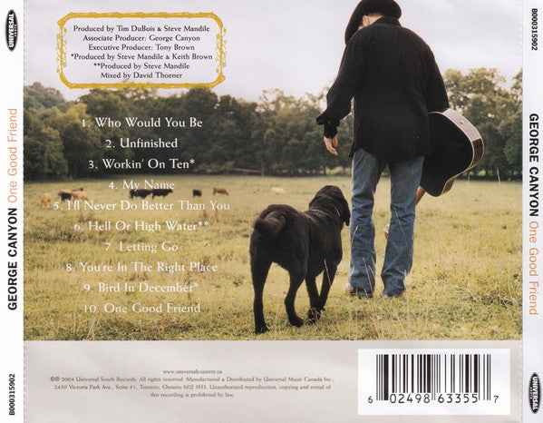 George Canyon : One Good Friend (CD, Album)