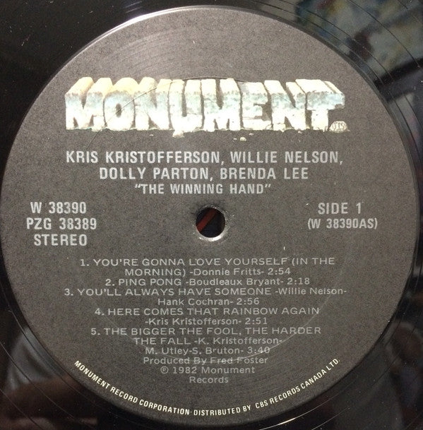 Kris Kristofferson, Willie Nelson, Dolly Parton & Brenda Lee : The Winning Hand (2xLP, Album)