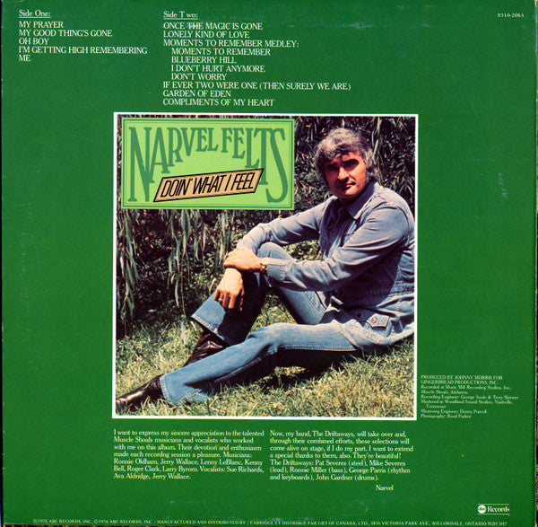 Narvel Felts : Doin' What I Feel (LP)
