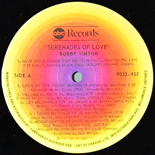 Bobby Vinton : Serenades Of Love (LP, Album)