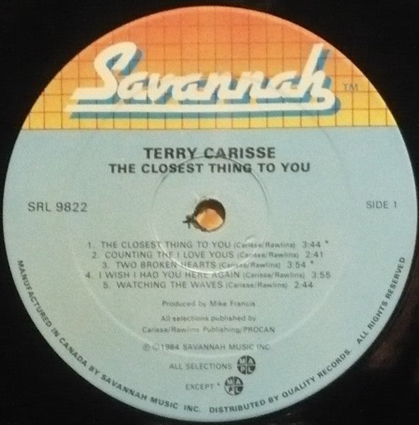 Terry Carisse : The Closest Thing To You (LP, Album)