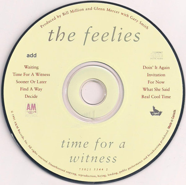 The Feelies : Time For A Witness (CD, Album)