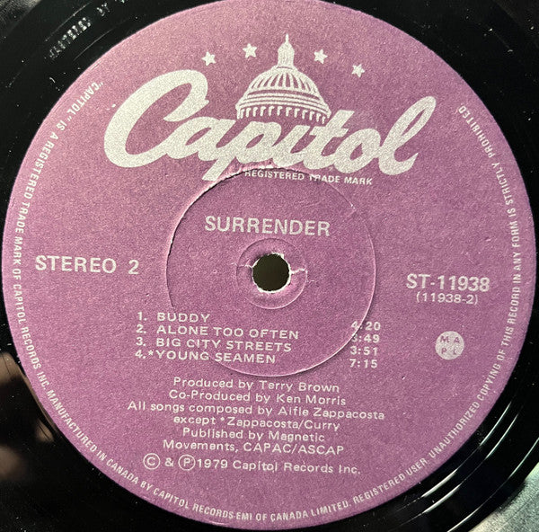 Surrender (3) : Surrender (LP, Album)