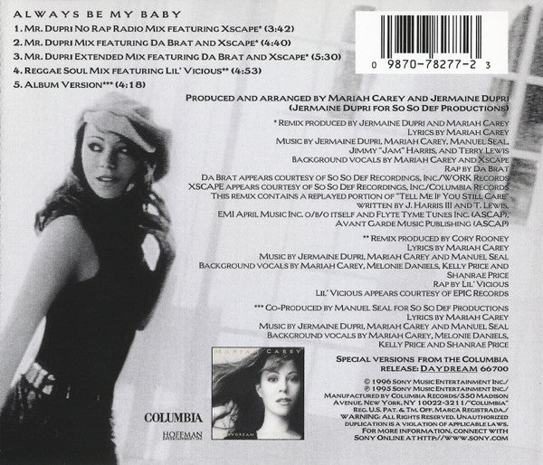 Mariah Carey : Always Be My Baby (CD, Maxi, No )
