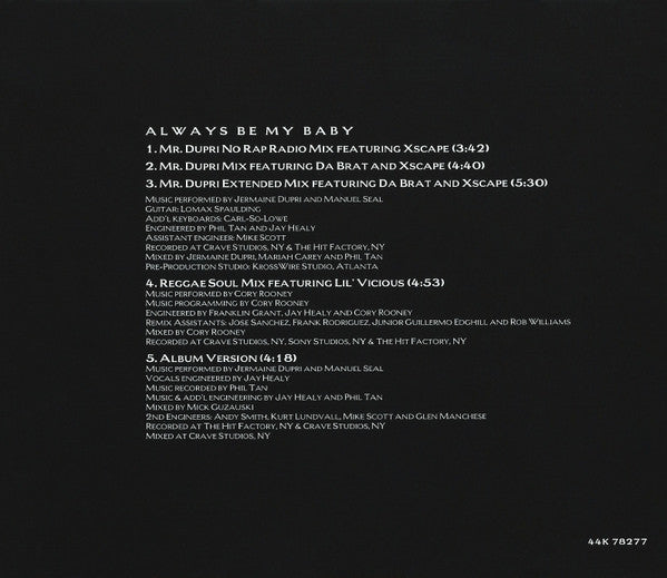 Mariah Carey : Always Be My Baby (CD, Maxi, No )