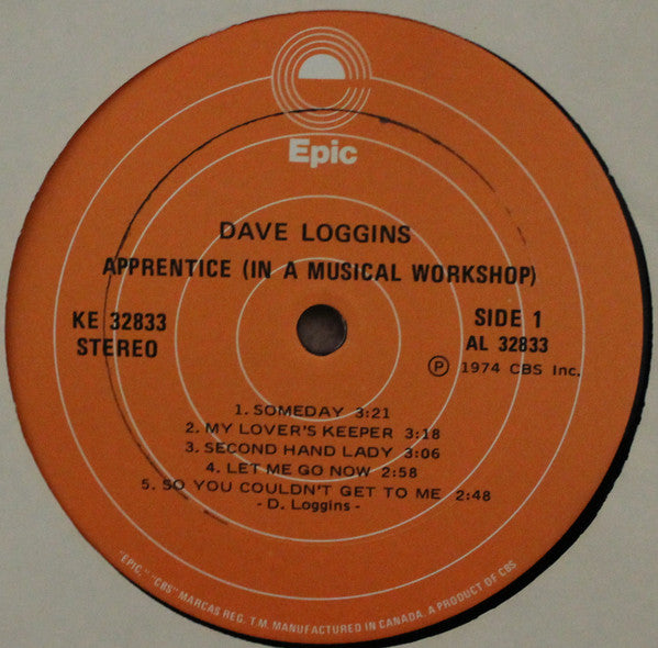 Dave Loggins : Apprentice (In A Musical Workshop) (LP, Album)