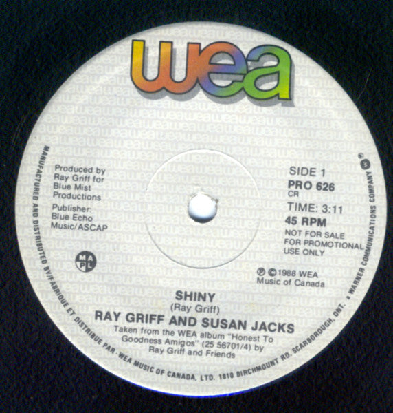 Ray Griff And Susan Jacks : Shiny (7", Single, Promo)