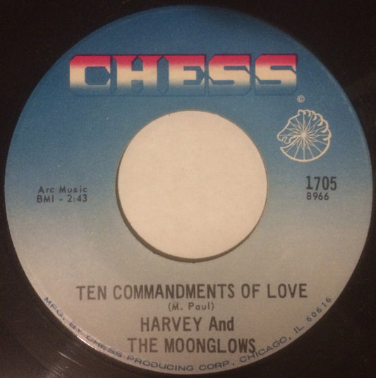 The Moonglows : Ten Commandments Of Love / Mean Old Blues (7", RE)