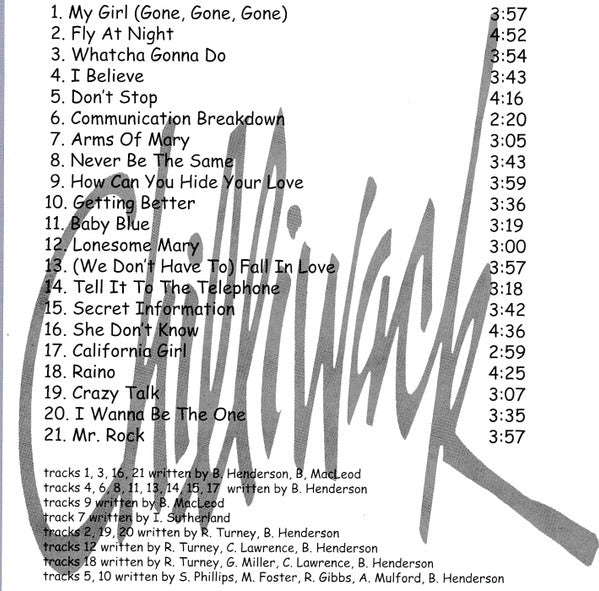 Chilliwack : Anthology (CD, Comp, RM)