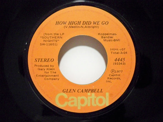 Glen Campbell : Sunflower (7", Single)