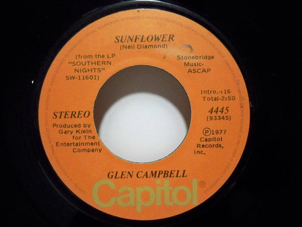Glen Campbell : Sunflower (7", Single)