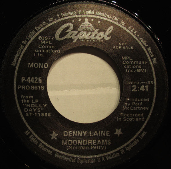Denny Laine : Moondreams (7", Promo)