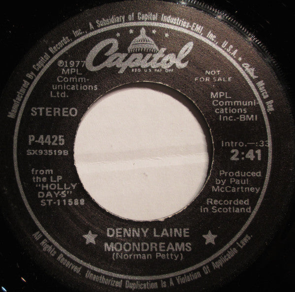 Denny Laine : Moondreams (7", Promo)