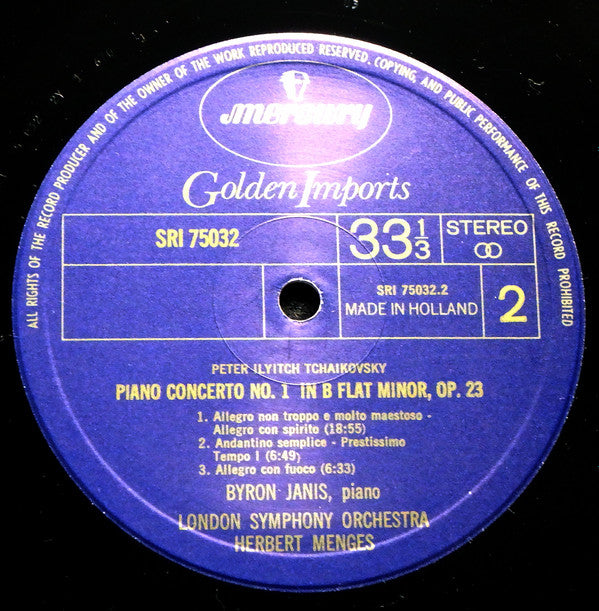 Rachmaninoff* / Tchaikovsky* - Byron Janis : Piano Concerto No. 2 / Piano Concerto No. 1 (LP, Comp, RE, RM)