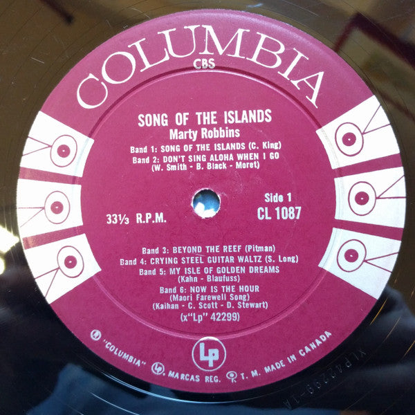 Marty Robbins : Song Of The Islands (LP, Album)