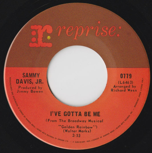 Sammy Davis Jr. : I've Gotta Be Me (7", Single)