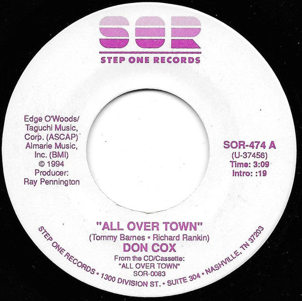 Don Cox (2) : All Over Town (7", Single)