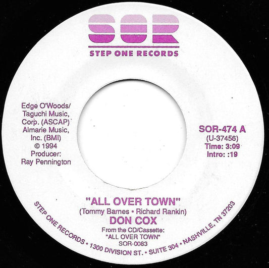 Don Cox (2) : All Over Town (7", Single)
