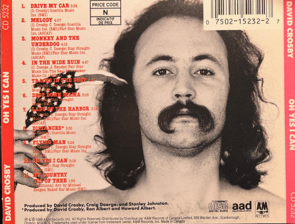David Crosby : Oh Yes I Can (CD, Album)