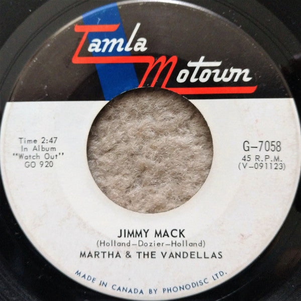 Martha & The Vandellas* : Jimmy Mack / Third Finger, Left Hand (7", Single)