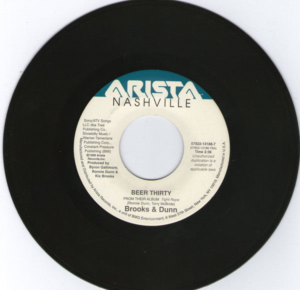 Brooks & Dunn : Beer Thirty (7", Single)