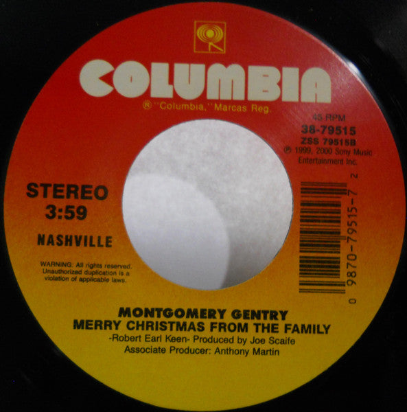 Montgomery Gentry : All Night Long (7", Single)