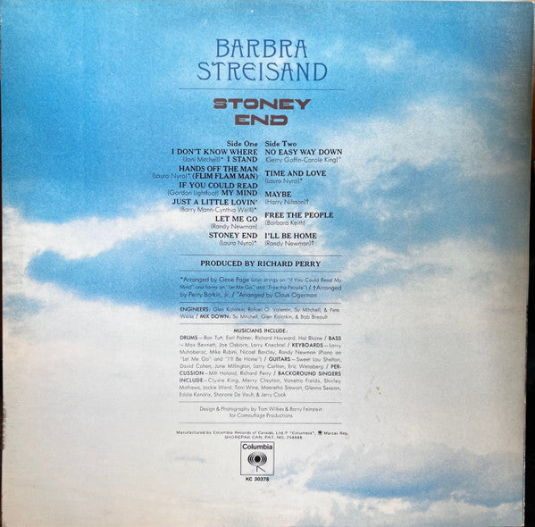 Barbra Streisand : Stoney End (LP, Album)