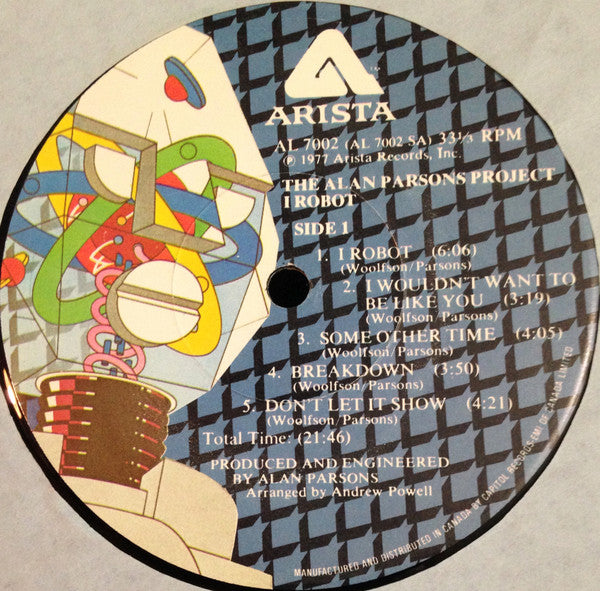 The Alan Parsons Project : I Robot (LP, Album, Gat)