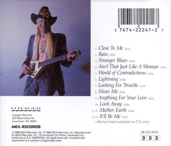 Johnny Winter : The Winter Of  '88 (CD, Album)