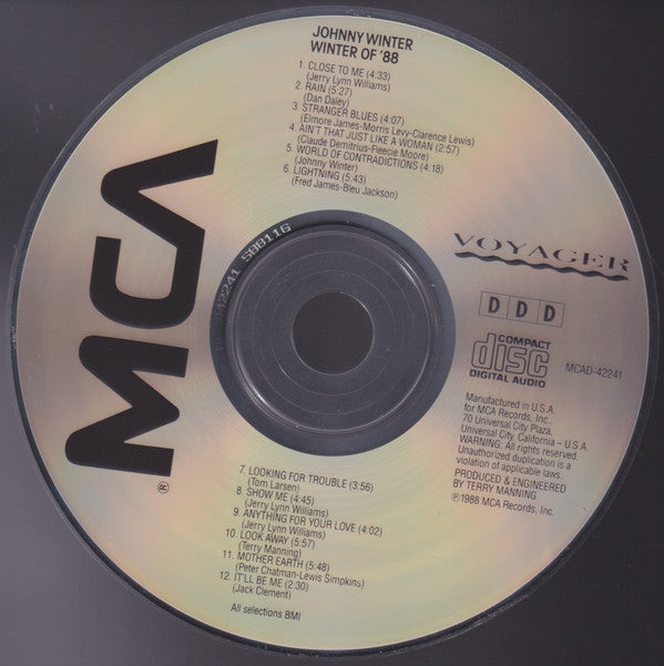 Johnny Winter : The Winter Of  '88 (CD, Album)