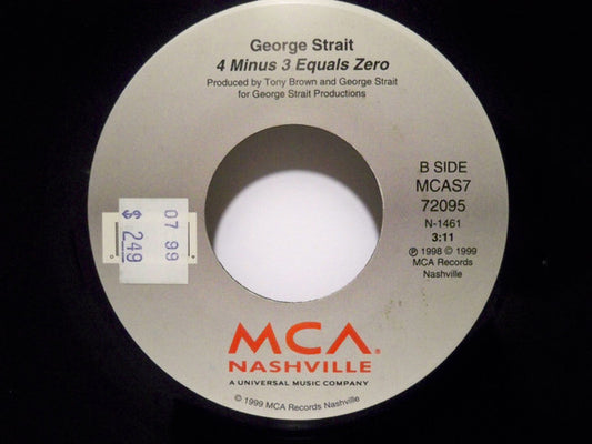 George Strait : Write This Down (7", Single)