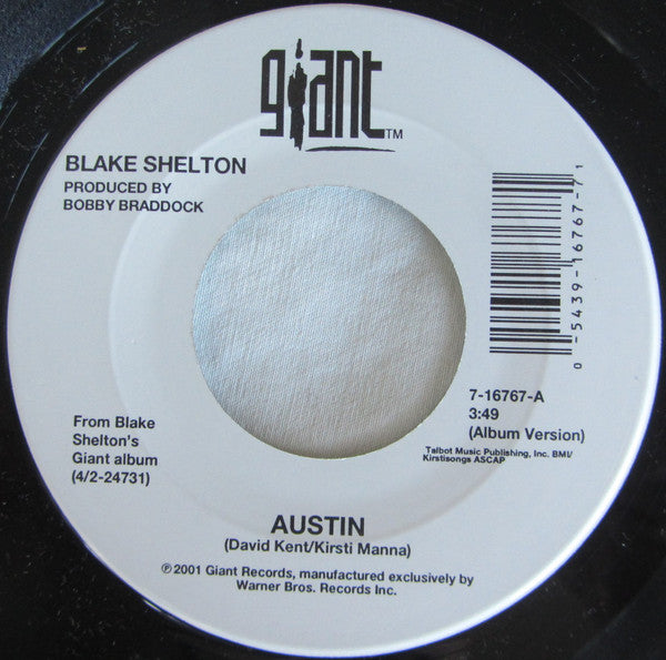 Blake Shelton : Austin (7", Single)