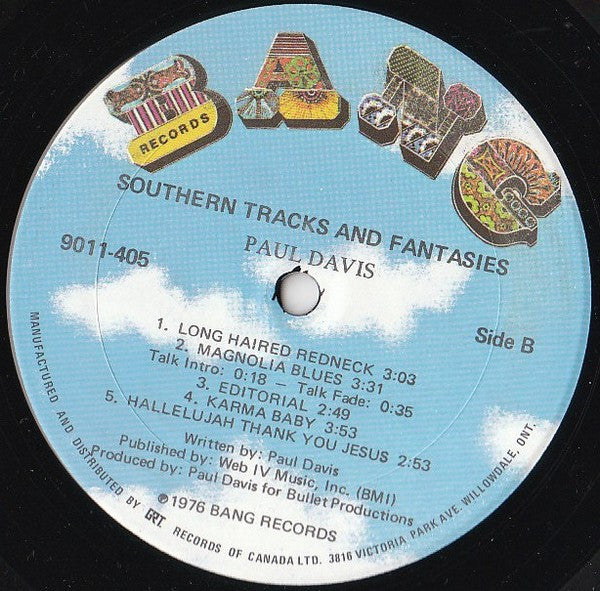 Paul Davis (3) : Southern Tracks & Fantasies (LP, Album)