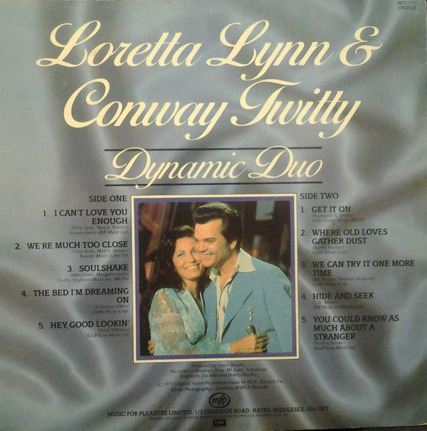 Conway Twitty & Loretta Lynn : Dynamic Duo (LP, RE)