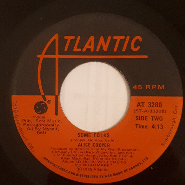 Alice Cooper (2) : Department Of Youth (7", Single)