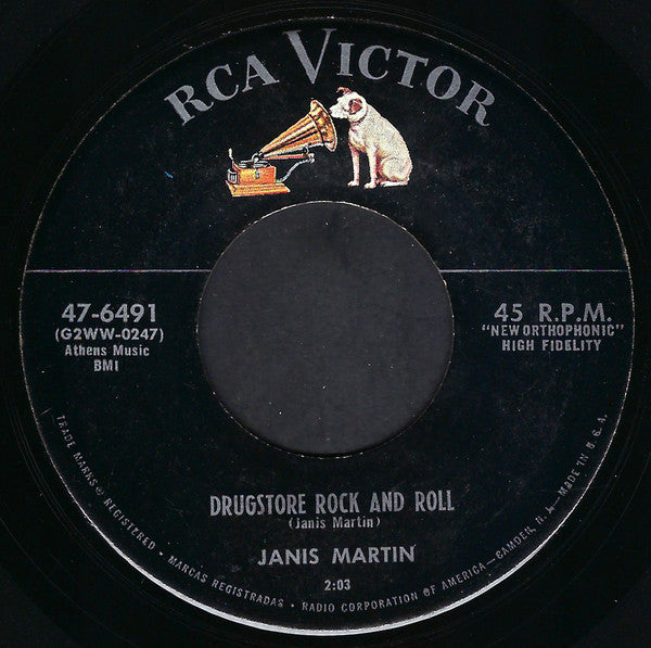 Janis Martin (2) : Drugstore Rock And Roll / Will You, Willyum (7")