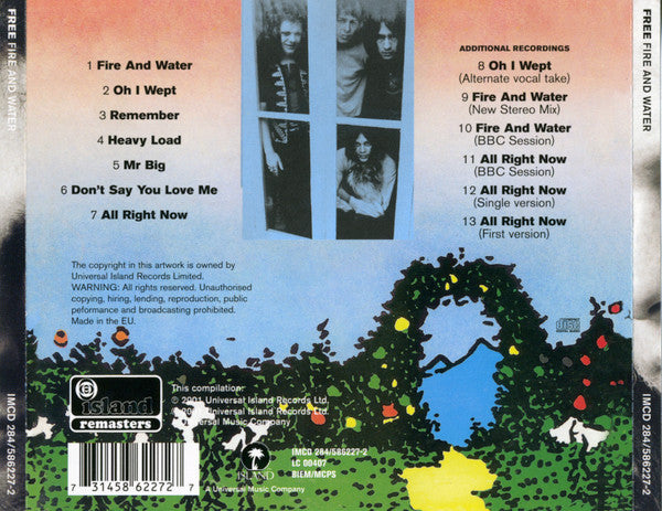 Free : Fire And Water (CD, Album, RE, RM)