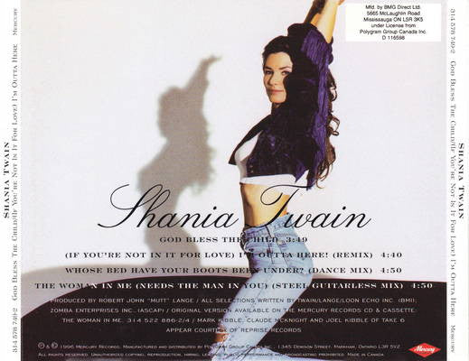 Shania Twain : God Bless The Child / (If You're Not In It For Love) I'm Outta Here! (Remix) (CD, Maxi, Club)