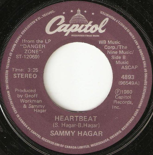 Sammy Hagar : Heartbeat (7", Single)