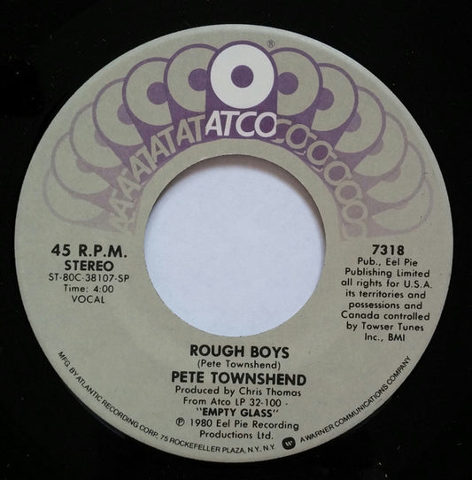 Pete Townshend : Rough Boys (7", Single)