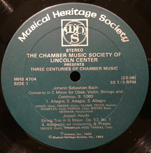 The Chamber Music Society of Lincoln Center, Charles Wadsworth : Three Centuries of Chamber Music (2xLP, Gat)