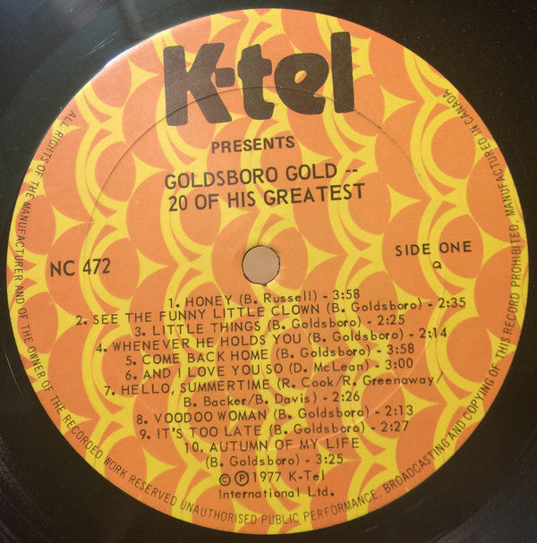 Bobby Goldsboro : Goldsboro Gold (LP, Comp)