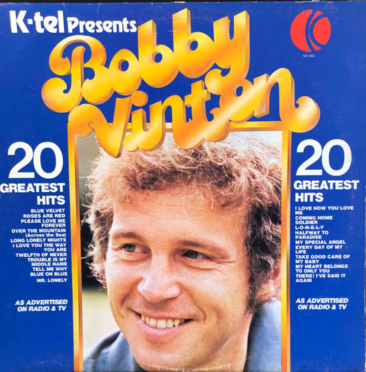 Bobby Vinton : K-Tel Presents Bobby Vinton's 20 Greatest Hits (LP, Comp)