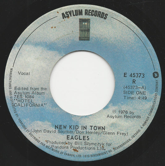Eagles : New Kid In Town (7", Single, R)