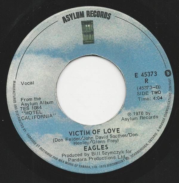 Eagles : New Kid In Town (7", Single, R)
