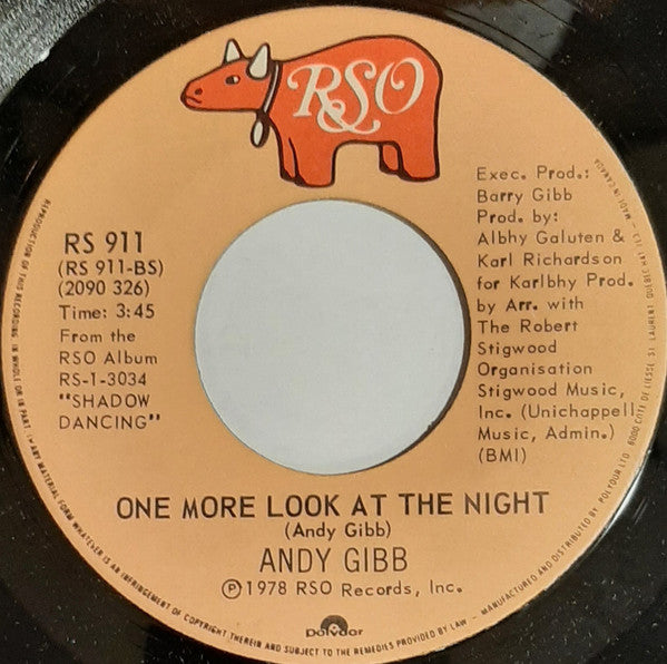 Andy Gibb : (Our Love) Don't Throw It All Away / One More Look At The Night (7", Single)
