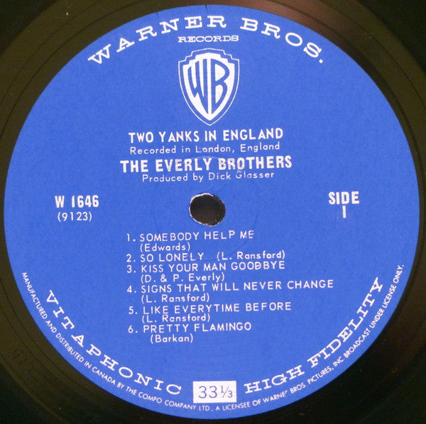 Everly Brothers : Two Yanks In England (LP, Album, Mono)