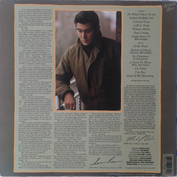 Phil Ochs : A Toast To Those Who Are Gone (LP, Album, Rai)